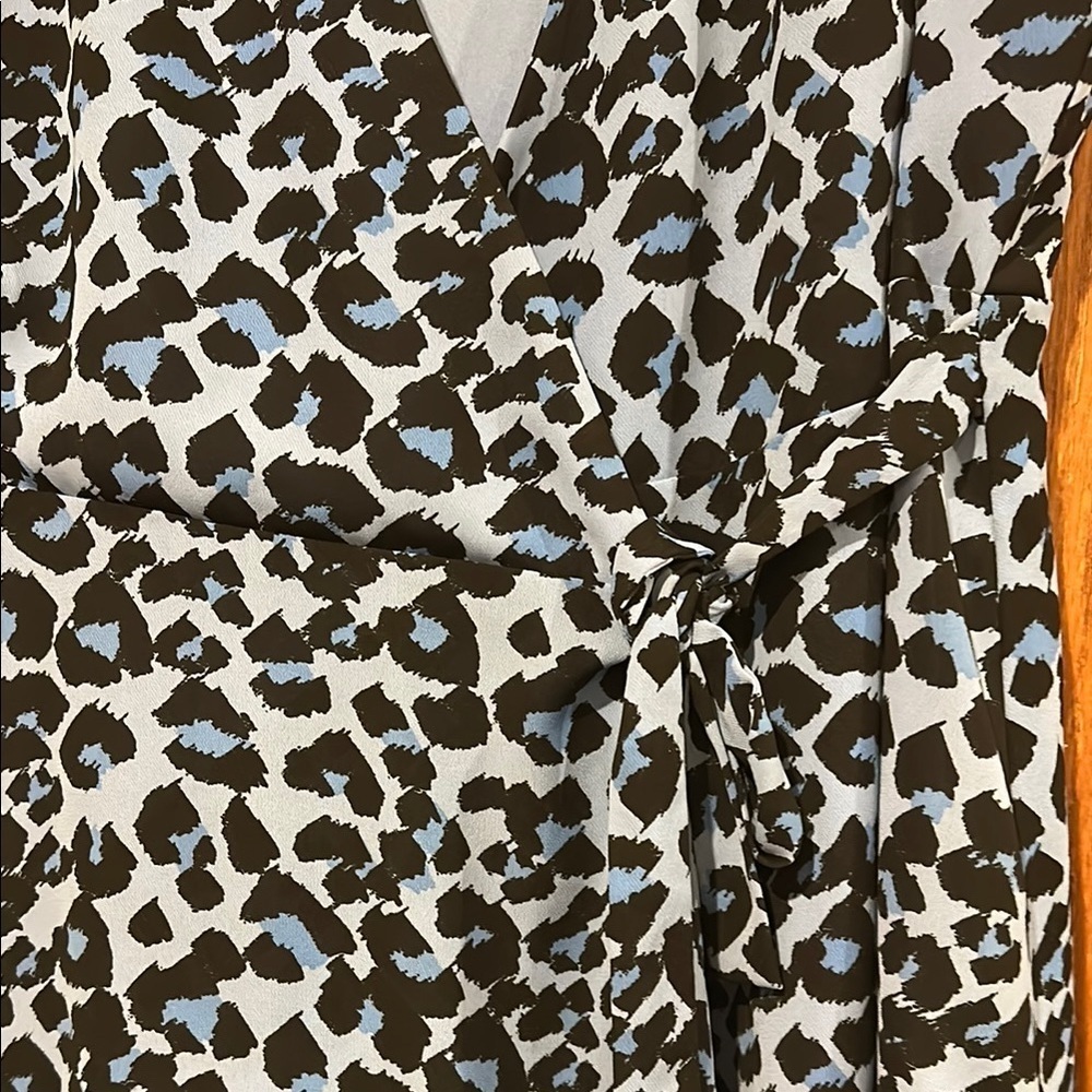 Banana Republic Blue Ruffled Wrap Mini Dress - Picture 3 of 8